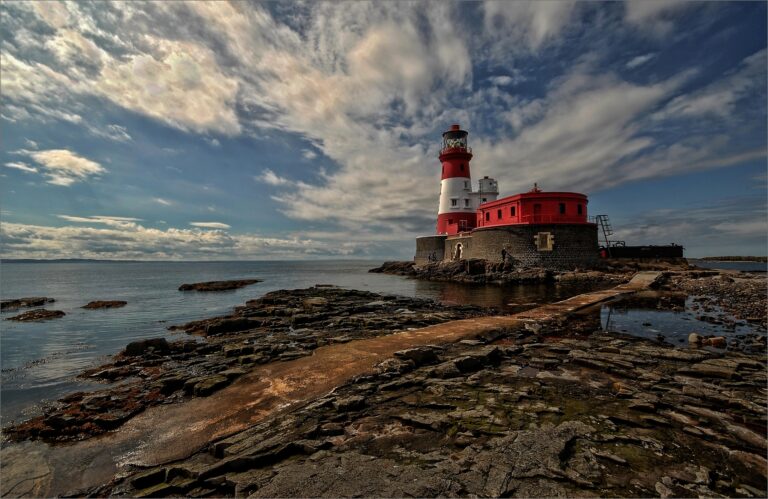 Donald Brotherston - Longstone-Lighthouse-lowtide